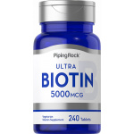 Ultra Biotin 5000 mcg.  For Energi, Sterkt Hår, Sunn Hud og Vakre Negler. 30% kampanje
