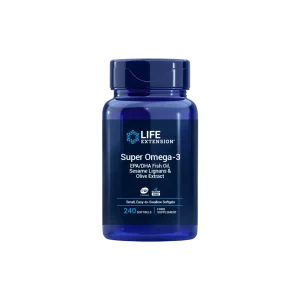 Super Omega 3 240 kaps. EPA/DHA med sesamfrø lignaner og olivenekstrakt. Ren, kraftfull Omega-3 av høy kvalitet