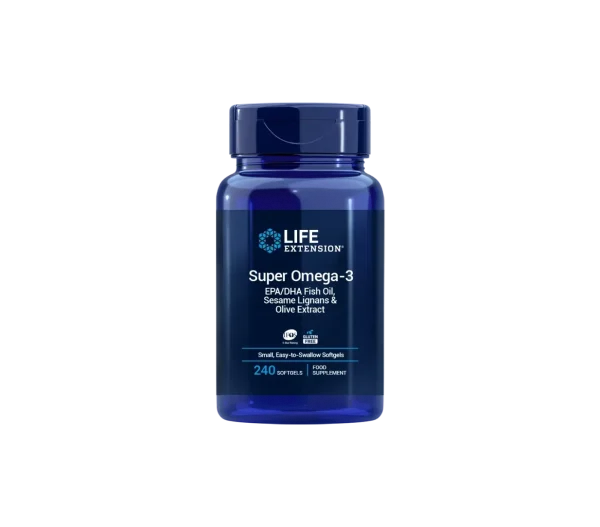 Super Omega 3 240 kaps. EPA/DHA med sesamfrø lignaner og olivenekstrakt. Ren, kraftfull Omega-3 av høy kvalitet - Bilde 1